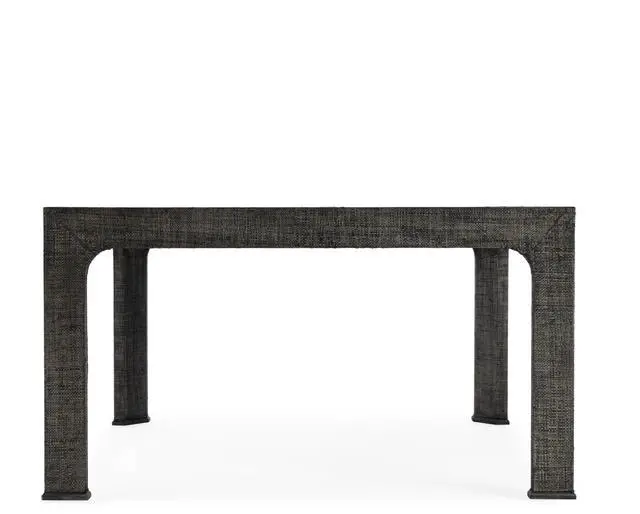Alt view image 5 of 7 - Chatham Glass and Raffia Square 36" Coffee Table in Charcoal 9153420