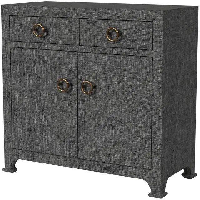 Main image of Chatham 2-Drawer Raffia Cabinet in Charcoal 9151420