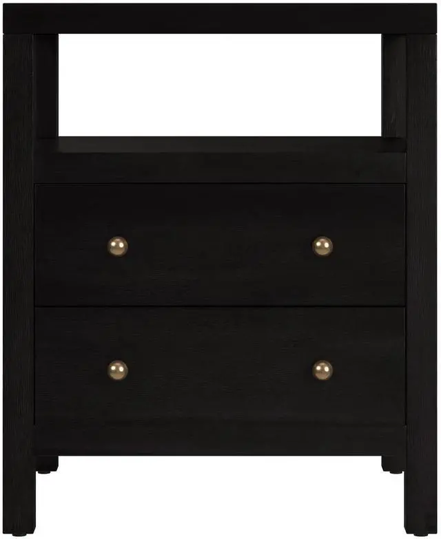 Alt view image 4 of 7 - Nora 2-Drawer Nightstand in Coffee 5734451