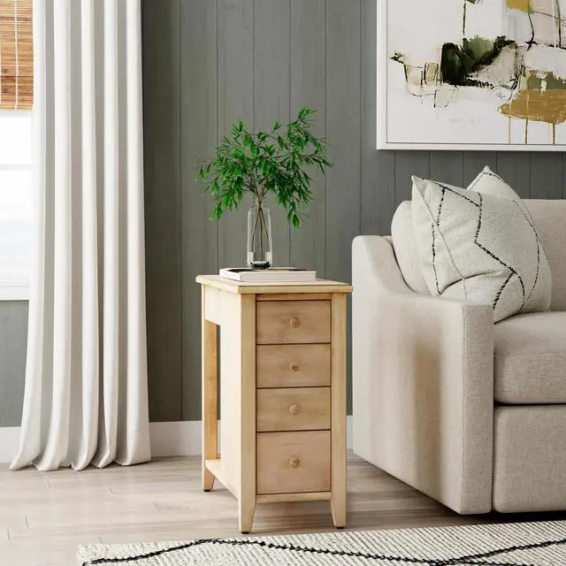 Alt view image 3 of 7 - Kelton 4 Drawer Side Table in Beige 9250424