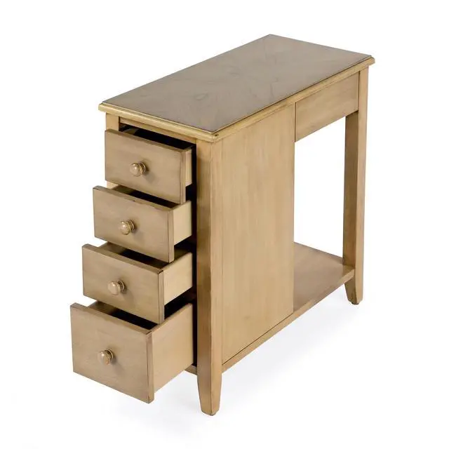 Alt view image 6 of 7 - Kelton 4 Drawer Side Table in Beige 9250424