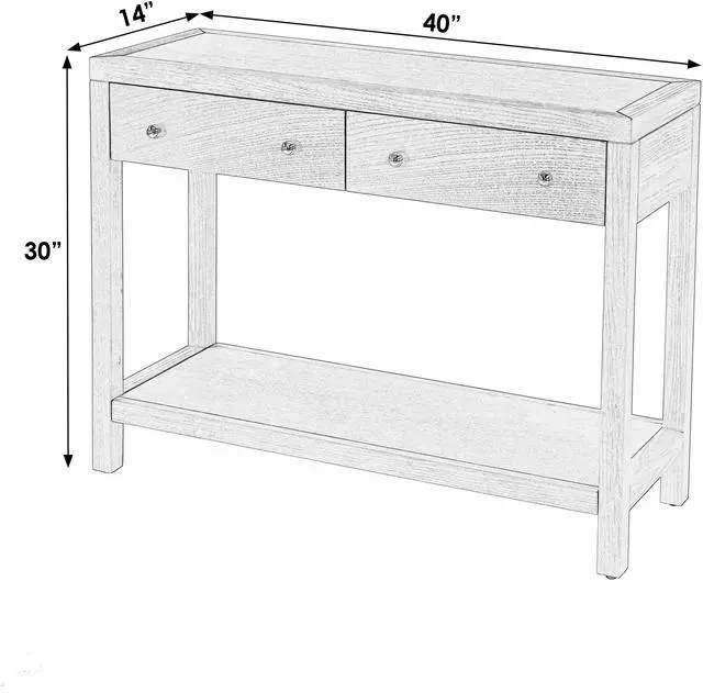 Alt view image 4 of 7 - Nora 2 Drawer Console Table in Coffee 5739451