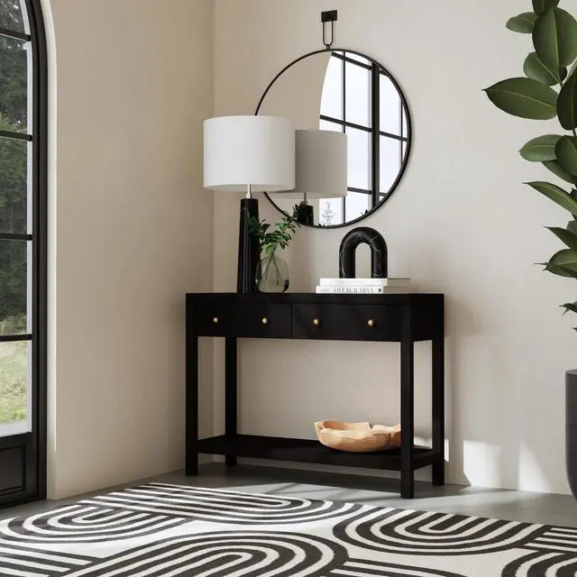 Alt view image 7 of 7 - Nora 2 Drawer Console Table in Coffee 5739451