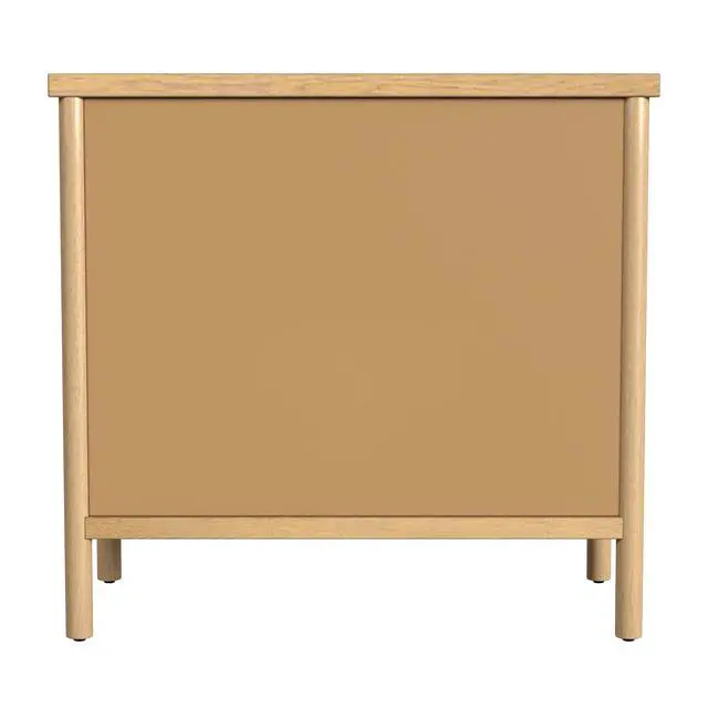 Alt view image 3 of 7 - Lennon 3 Drawer Rounded Leg Dresser in Light Brown 5754473