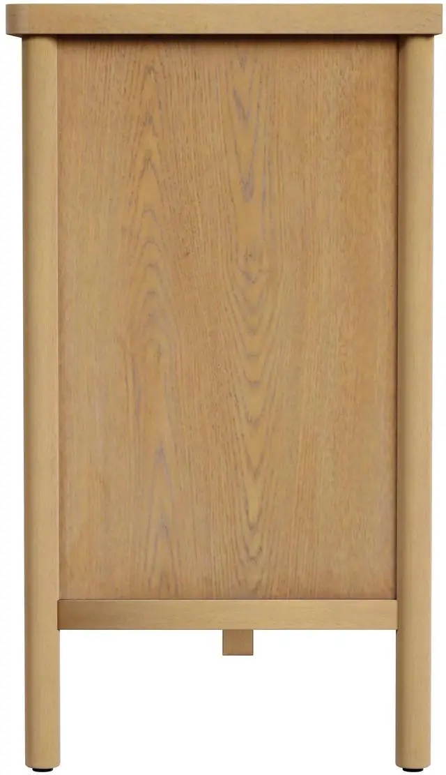 Alt view image 4 of 6 - Lennon 6 Drawer Rounded Leg Dresser in Light Brown 5755473