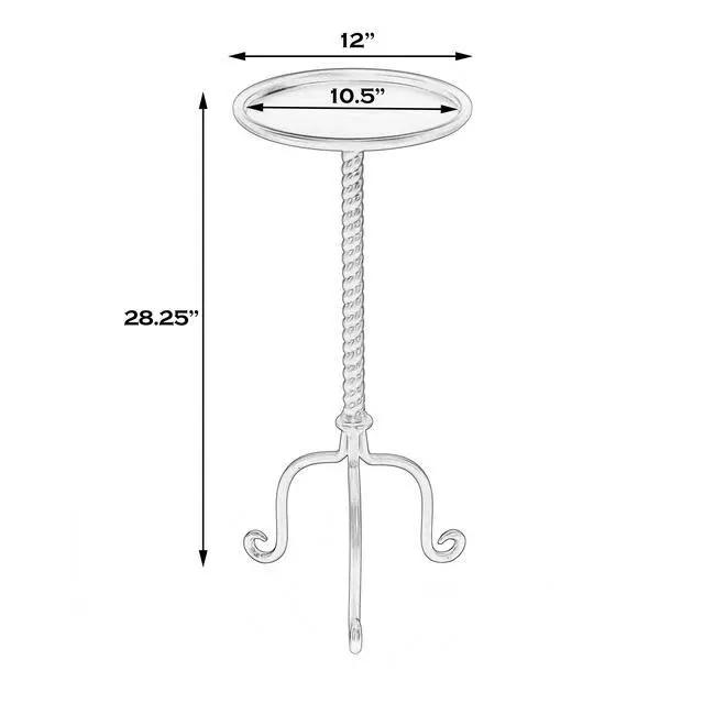 Alt view image 4 of 6 - Alma Metal Pedestal Side Table in Gray 6028025