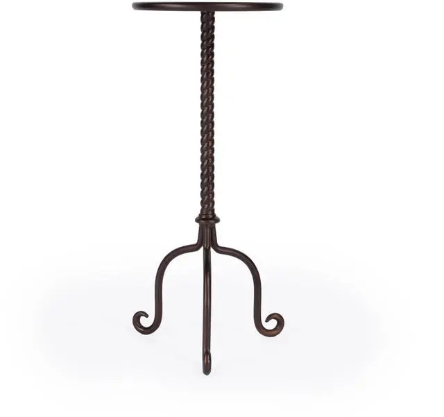 Alt view image 5 of 6 - Alma Metal Pedestal Side Table in Gray 6028025