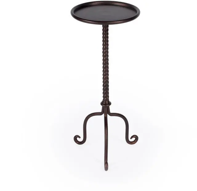 Main image of Alma Metal Pedestal Side Table in Gray 6028025