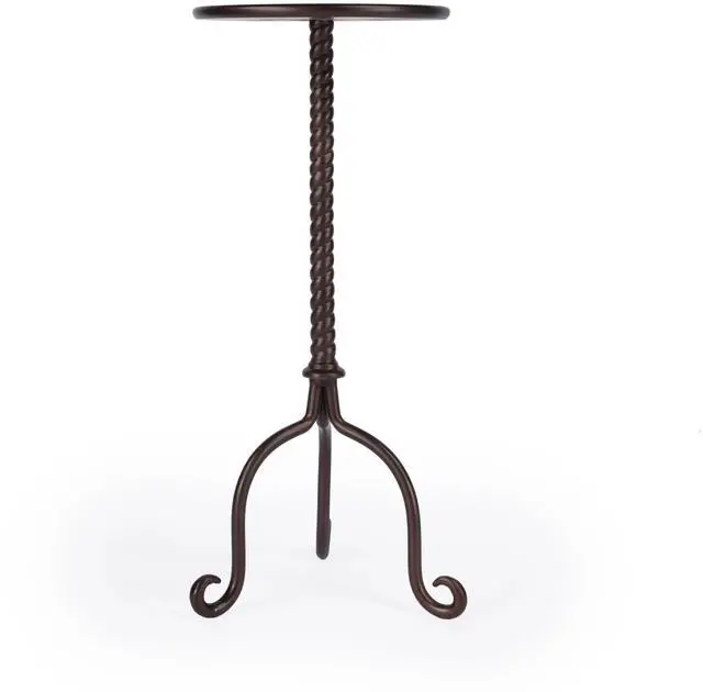 Alt view image 6 of 6 - Alma Metal Pedestal Side Table in Gray 6028025