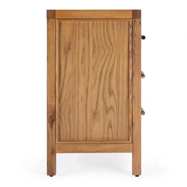 Alt view image 7 of 7 - Mesa Cane and Solid Wood 3 Drawer Chest in Natural 9750438