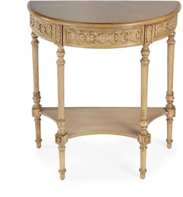 Main image of Danielle 30" Demilune Console Table in Beige 7027424