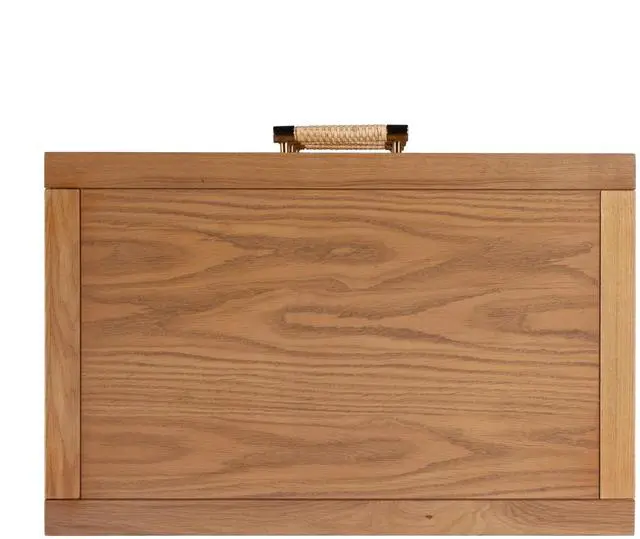 Alt view image 2 of 7 - Mesa Cane and Solid Wood 3 Drawer Chest in Natural 9750438