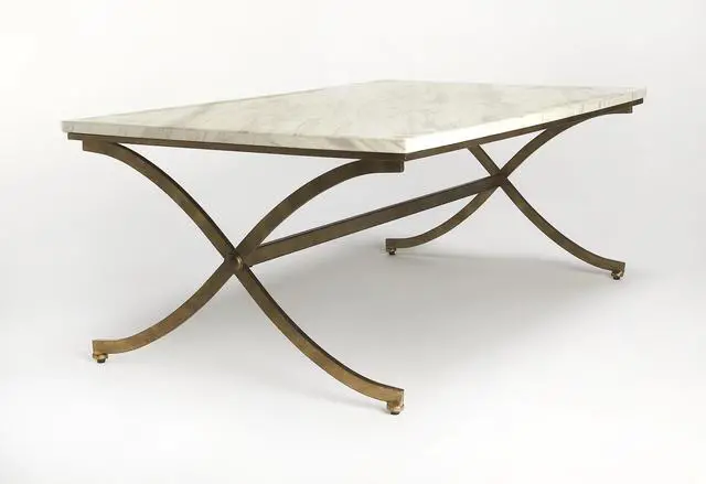 Alt view image 2 of 3 - Pamina Marble Coffee Table in Gold 9322355