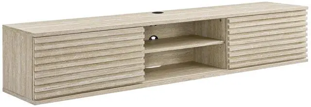 Main image of Render 70" Faux Travertine Wall-Mount Media Console TV Stand by Modway EEI-6965-TRA