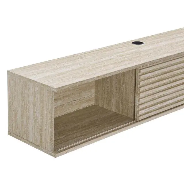 Alt view image 7 of 7 - Render 70" Faux Travertine Wall-Mount Media Console TV Stand by Modway EEI-6965-TRA