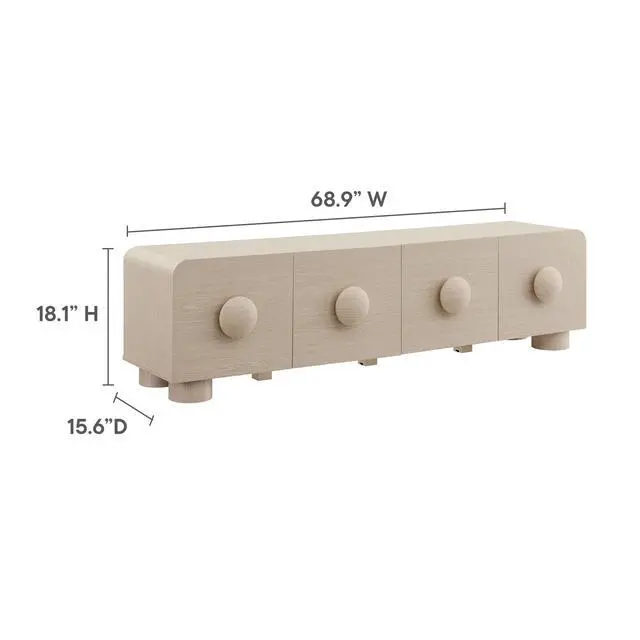 Alt view image 3 of 7 - Sonnet 69" Low Profile TV Stand by Modway EEI-7011