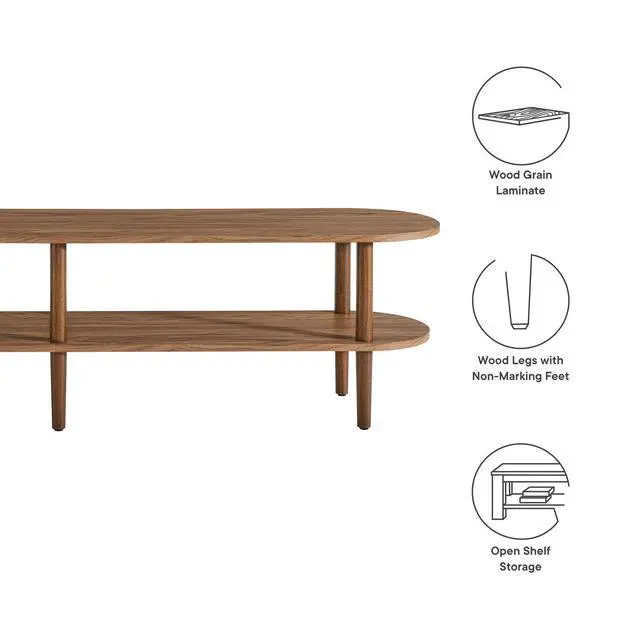 Alt view image 2 of 7 - Torus Oval Wood TV Stand by Modway EEI-7158