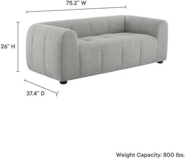 Alt view image 3 of 7 - Liana Upholstered Fabric Loveseat by Modway EEI-6867