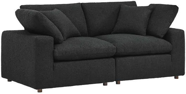 Main image of Commix Down Filled Overstuffed Boucle Fabric Loveseat