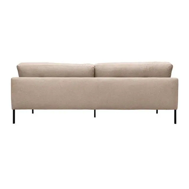 Alt view image 5 of 7 - Michalina 84" Gray Fabric Sofa with Black Metal Legs