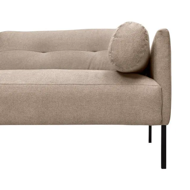 Alt view image 6 of 7 - Michalina 84" Gray Fabric Sofa with Black Metal Legs