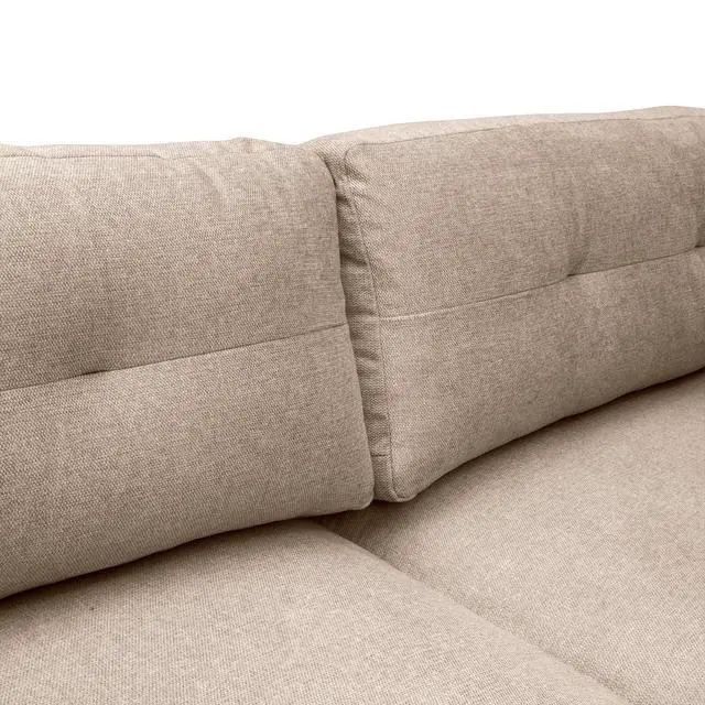 Alt view image 7 of 7 - Michalina 84" Gray Fabric Sofa with Black Metal Legs