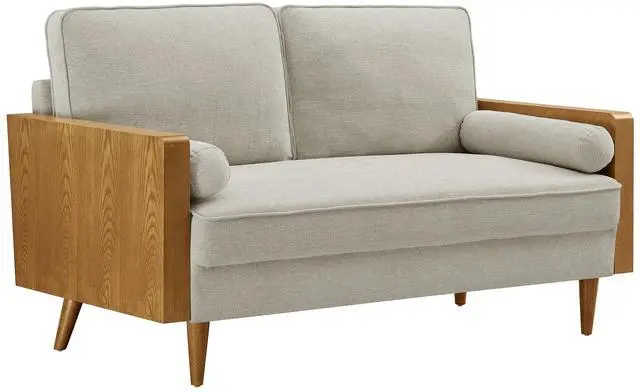 Main image of Kellan Loveseat Collection by Modway - Heathered Weave, Performance Velvet, Vegan Leather