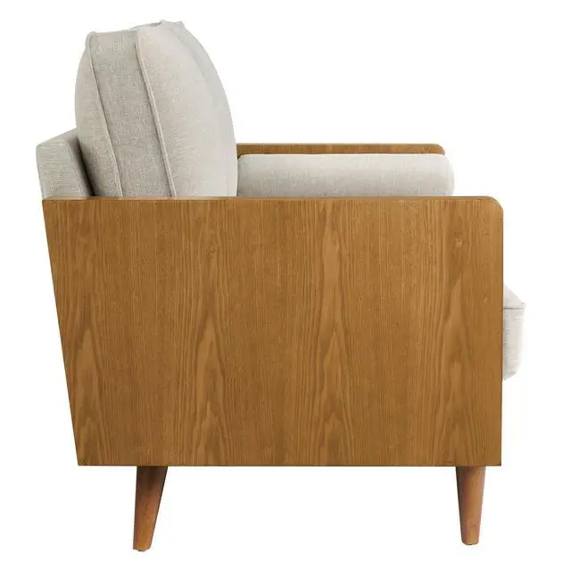 Alt view image 4 of 7 - Kellan Loveseat Collection by Modway - Heathered Weave, Performance Velvet, Vegan Leather