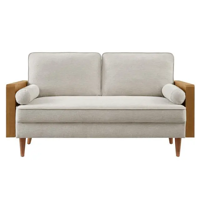 Alt view image 6 of 7 - Kellan Loveseat Collection by Modway - Heathered Weave, Performance Velvet, Vegan Leather