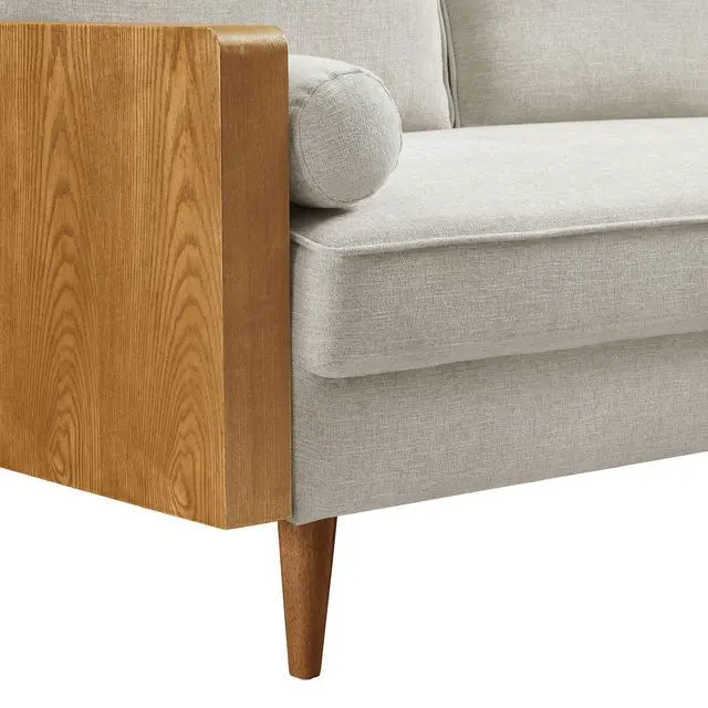 Alt view image 7 of 7 - Kellan Loveseat Collection by Modway - Heathered Weave, Performance Velvet, Vegan Leather