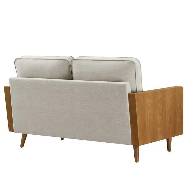 Alt view image 5 of 7 - Kellan Loveseat Collection by Modway - Heathered Weave, Performance Velvet, Vegan Leather