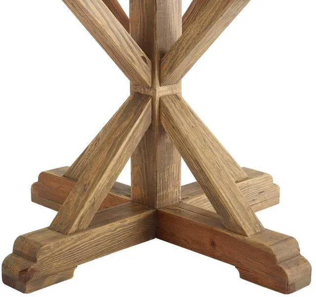 Alt view image 3 of 7 - Stitch Round Pine Wood Dining Table
