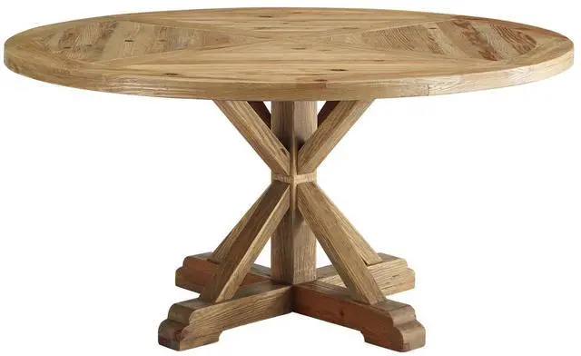 Alt view image 5 of 7 - Stitch Round Pine Wood Dining Table