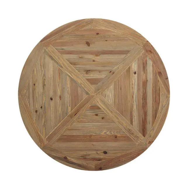 Alt view image 6 of 7 - Stitch Round Pine Wood Dining Table