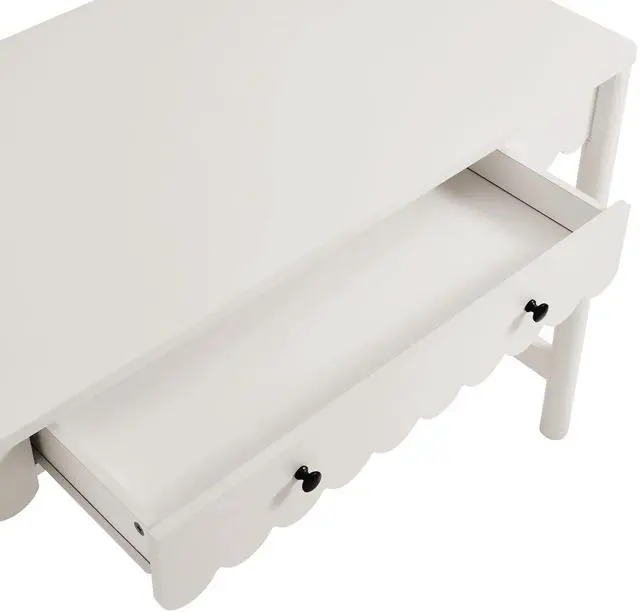 Alt view image 7 of 7 - Emmeline 1-Drawer Scallop Writing Desk by Modway