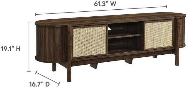 Alt view image 2 of 7 - Reid 61" TV Stand by Modway EEI-7165-WAL
