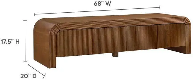 Alt view image 3 of 7 - Waterflute 68" Fluted TV Stand by Modway