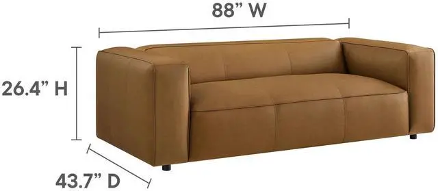 Alt view image 2 of 7 - Auren Upholstered Vegan Leather Sofa by Modway