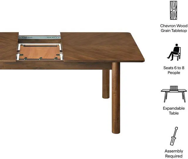 Alt view image 2 of 7 - Alba Extendable Dining Table by Modway EEI-7464 | Contemporary Dining Collection