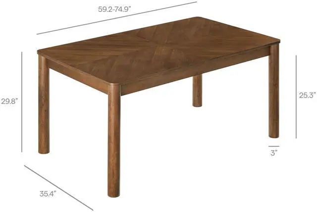 Alt view image 3 of 7 - Alba Extendable Dining Table by Modway EEI-7464 | Contemporary Dining Collection