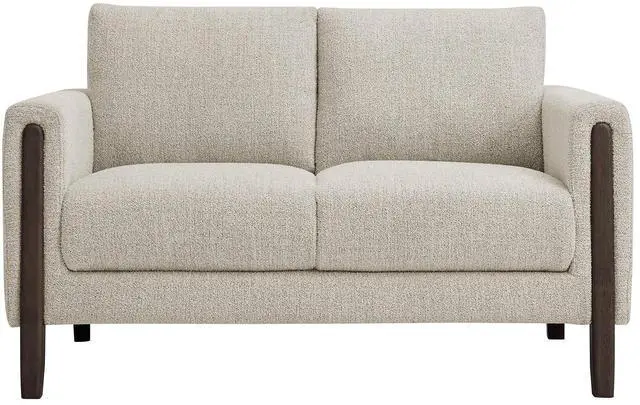 Alt view image 6 of 7 - Hawken Boucle Fabric Loveseat by Modway - Mid-Century Modern Upholstered Accent Sofa