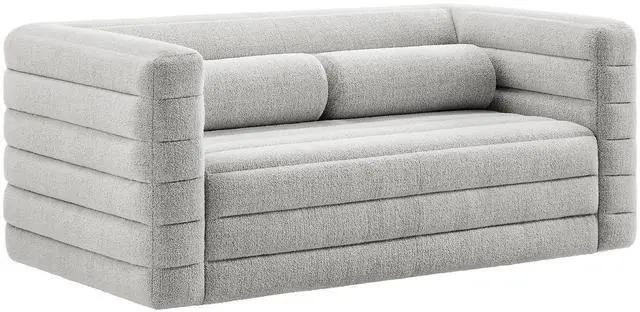 Main image of Relle Channel Tufted Boucle Upholstered Loveseat by Modway