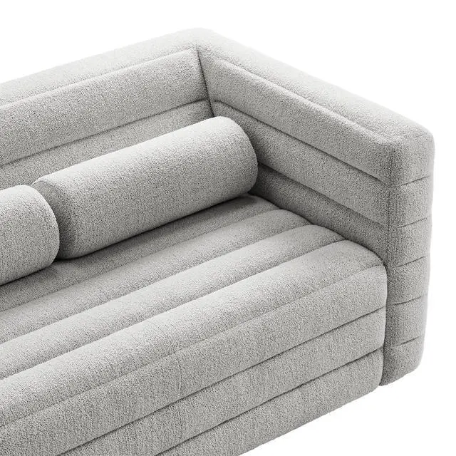Alt view image 7 of 7 - Relle Channel Tufted Boucle Upholstered Loveseat by Modway