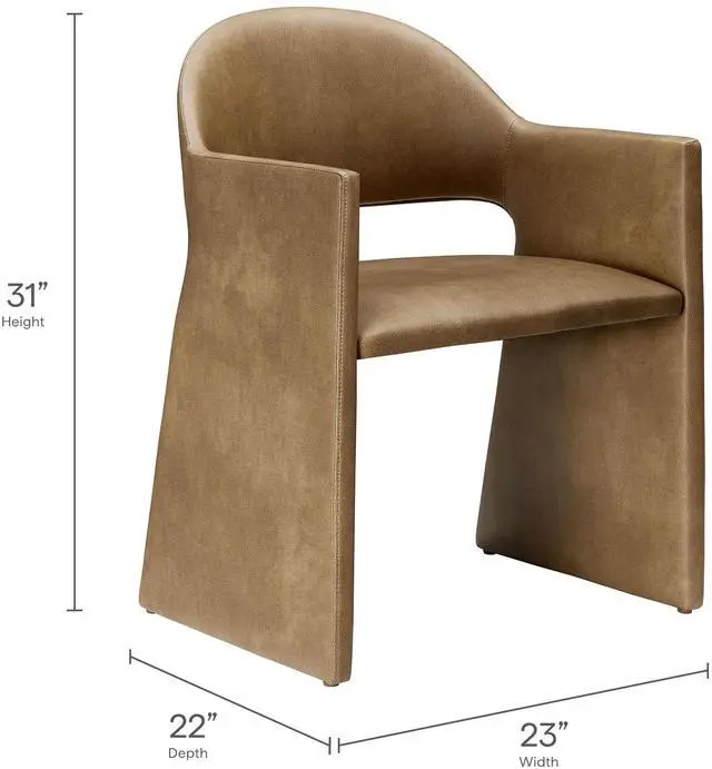 Alt view image 3 of 7 - Talia Vegan Leather Dining Armchair by Modway EEI-7442 ? Modern Dining Room Accent Chair