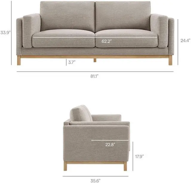 Alt view image 3 of 7 - Roscoe Fabric Sofa by Modway EEI-7327 - Contemporary Sofa Collection and Seating
