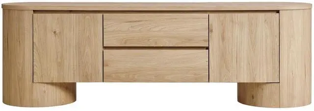 Alt view image 5 of 7 - Duval 71 Inch Oval TV Cabinet by Modway EEI-7440 Mid-Century Modern Entertainment Console