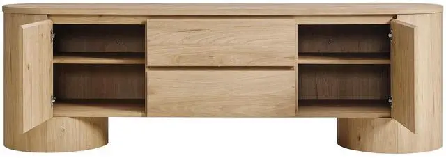 Alt view image 6 of 7 - Duval 71 Inch Oval TV Cabinet by Modway EEI-7440 Mid-Century Modern Entertainment Console