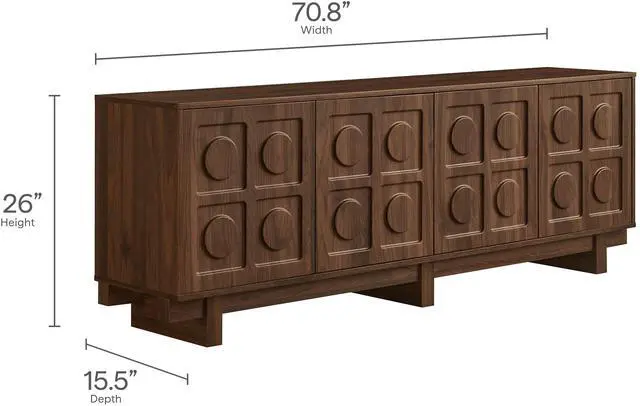 Alt view image 2 of 7 - Knox TV Stand by Modway EEI-7450 - Mid-Century Inspired Media Console with Storage