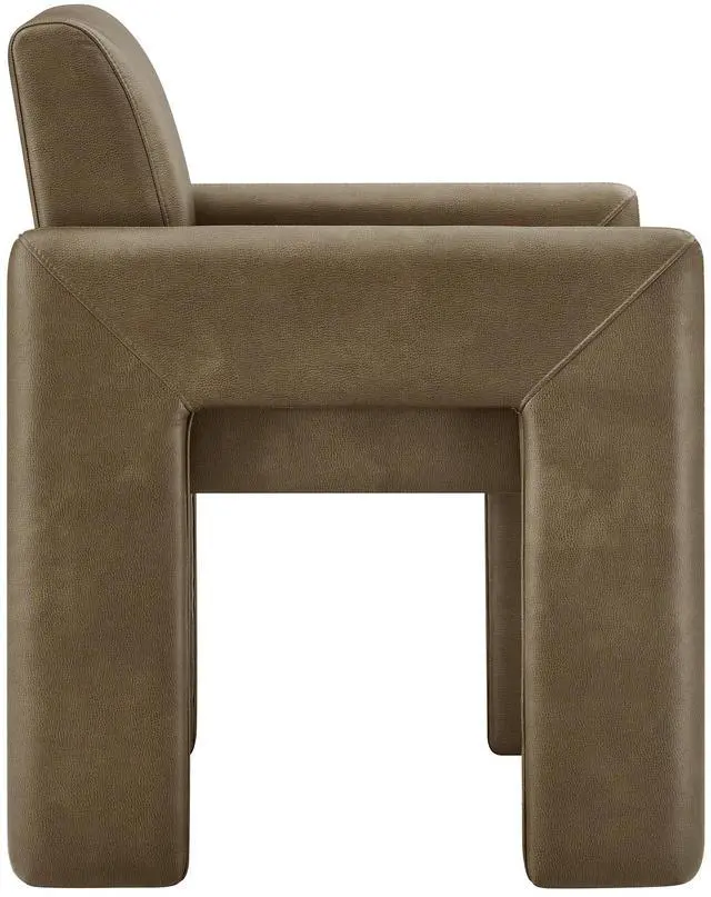 Alt view image 4 of 7 - Daven Vegan Leather Dining Armchair by Modway EEI-7443 - Modern Upholstered Dining Chair