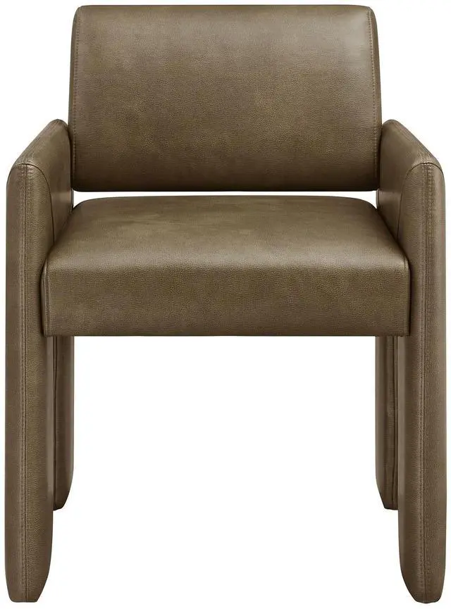 Alt view image 6 of 7 - Daven Vegan Leather Dining Armchair by Modway EEI-7443 - Modern Upholstered Dining Chair